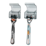 HASTHIP Razor Holders for Bathroom with Dustproof Flip Cover and Self Adhesive | 2 Pcs Grey