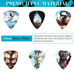 HASTHIP Guitar Picks 10 Pack for Acoustic and Electric Guitar with 0.71mm PVC Design | Artistic Printed Plectrums