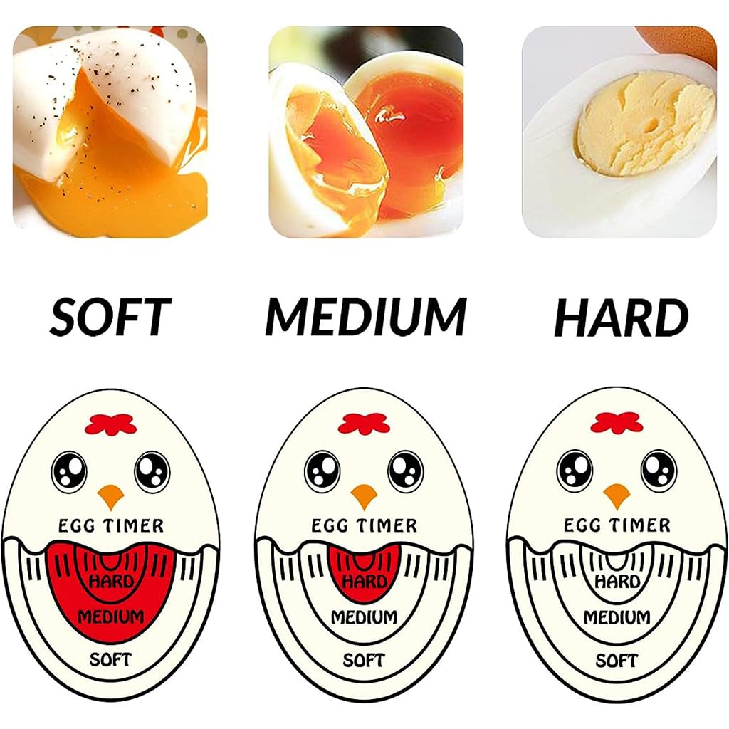 HASTHIP Egg Timer for Boiling Eggs with Color Changing Heat Resistant Design | Soft Medium Hard Doneness Indicator
