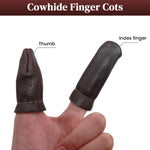 HASTHIP Finger Protector for Sewing and Needle Felting with Non Slip Grip | 8PCS Synthetic Leather Set