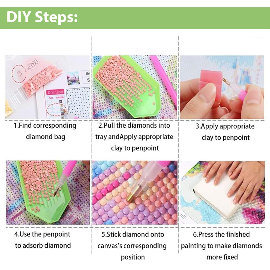 HASTHIP Diamond Painting Kit for Home Decor with 12x16 in Eye Design | Gift for Adults and Kids