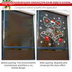 HASTHIP Christmas Window Clings Decorations for Home and Office featuring Static Cling PVC 45x60cm | Reusable Festive Glass Stickers