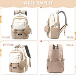 HASTHIP® Casual Backpackk with Cute Accessory 18.1 Inch Bookbags with Pendant Laptop Bag