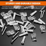 HASTHIP Mirror Mounting Kit for Secure Wall Mirrors with 8 Clips Screws and Anchors | Easy DIY Install