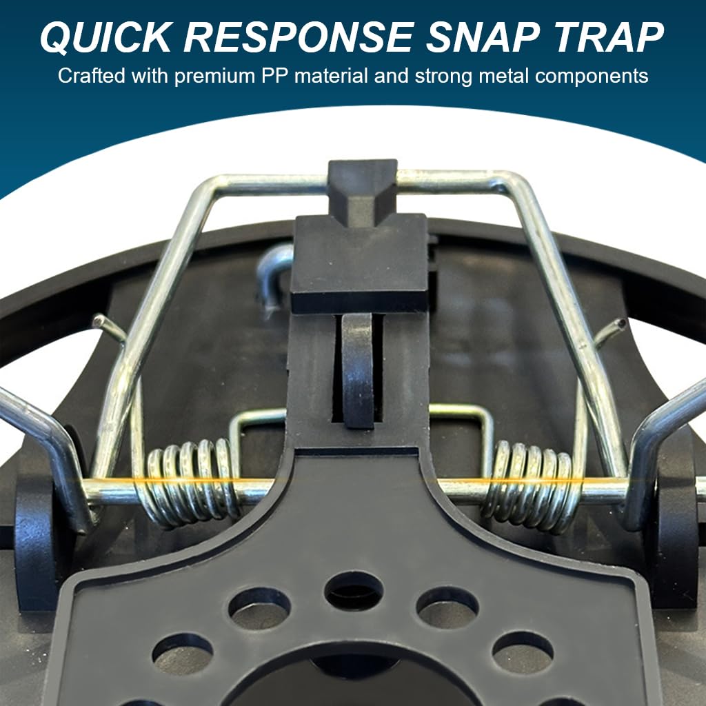 HASTHIP Rat Trap for Home and Garden with Strong Spring Loaded Disk | 4PCS Reusable Catcher
