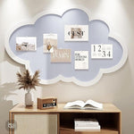 HASTHIP® Cute Cloud Felt Pin Board Self Adhesive Corkboard Alternative,Home Office Felt Vision Bulletin Board DIY Wall Display Panel for Photos Memos Messages,15.7x23.6inch-Blue