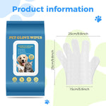 HASTHIP® 20 pair Pet Glove Wipes for Dogs