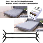 HASTHIP Bedsheet Holder for Neated Corners with Adjustable 95–175 cm Straps and Metal Clips | 2 Pcs Set