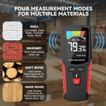 HASTHIP® Wood Moisture Meter with Light, Pinless Moisture Meter, LCD Color Display, Wall Moisture Meter with Sound Alarm & 4 Mode Moisture Sensor for Firewood, Lumber, Masonry, Battery Not Included