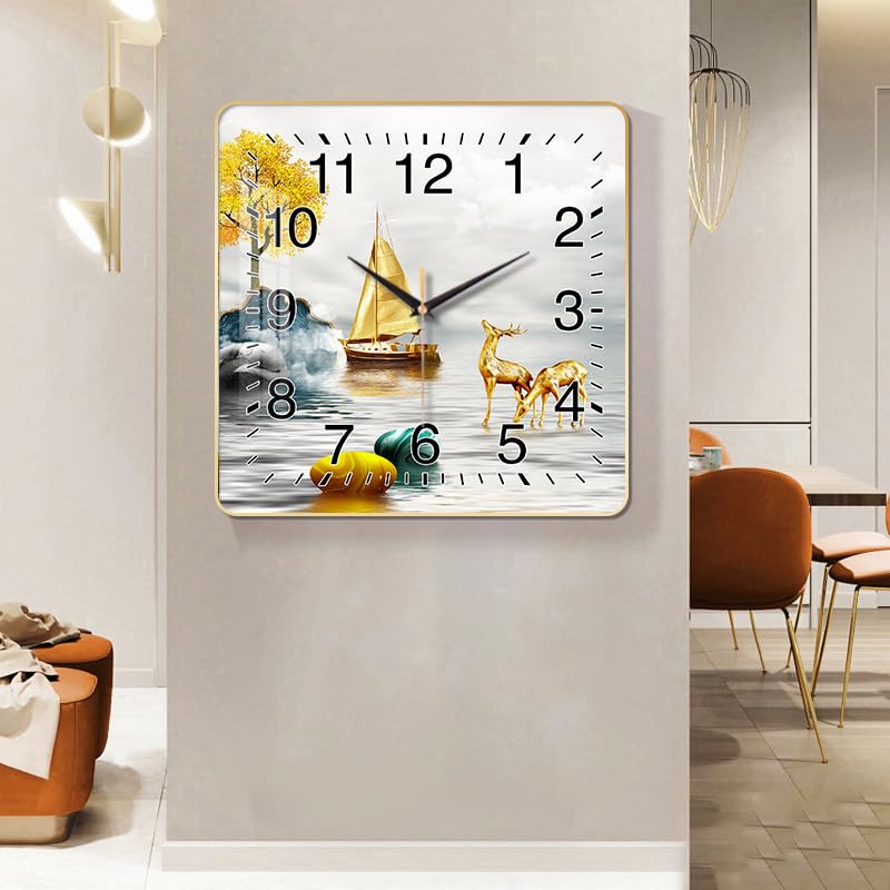 HASTHIP Quartz Wall Clock for Home featuring Silent Non Ticking Mechanism 12 inch | Modern Decorative Design
