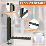 HASTHIP Folding Wall Hanging Bar for Clothes and Towels featuring Dual Install Design | Aluminum Alloy Space Saver