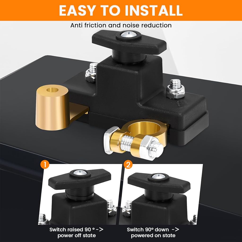 HASTHIP® Interruptor de Desconexión de Batería para Coche 12V 24V,Corta Corriente Antirrobo con Bajo Consumo y Control Remoto,Interruptor Apagado Universal para Auto Camión Barco y SU