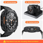 ZORBES® for Samsung Galaxy Watch Ultra 47mm(2024/2025) Case, Rugged Sport Watch Case, Durable Snap-on TPU Protective Cover with Full Edge Guard, Fashion Watch Guard Accessory, Black