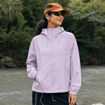 HASTHIP Women's Lightweight Waterproof Hooded Windbreaker Jacket - L