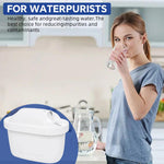 HASTHIP Compatible Brita Water Filter Pitchers for Clean Drinking Water with 32 Gal Capacity | Easy Twist Lock Replacement Design
