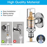 HASTHIP Laundry Faucet for Washing Machine and Dishwasher with 1/2 inch Fitting | Brass Chrome Finish Featuring Automatic Shut Off