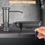 HASTHIP® Mesen Dish Soap Dispenser for Kitchen Sink Dispenser, Countertop Soap Dispenser Pump with Storage Rack 40" Extension Tube kit,