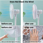 HASTHIP Kids Finger Protector Fan Cover for 18 in Pedestal Fan with Drawstring Mesh | Washable Dustproof White Pack of 1