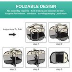 HASTHIP® Foldable Pet Playpen Breathable Indoor Pet Fence Pet Enclosure with Mesh Window for Cat Dog Movable Pet Delivery Room
