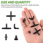 HASTHIP Plants Drip Irrigation Kit for Gardens and Lawns with 200 Piece 1/4 Inch Connectors