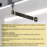 HASTHIP Wardrobe Hanger Rod for Under Shelf Storage with Adjustable Spacing and 11.8 in Aluminum Bar