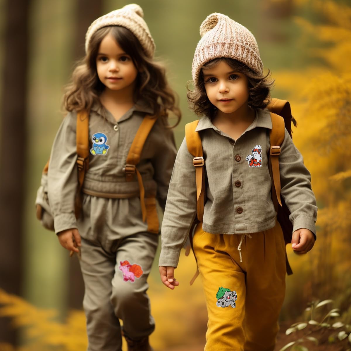 HASTHIP® 16pcs Cartoon Applique Patches Poke mon Series Iron on Patches for Clothing Assorted Anime Embroidery Applique Patches for Clothes, Coat, Jeans, Sweater, Jumper, Hat, DIY