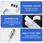 Door Lock for Kids' Safety, Fridge Lock with Password, Nail-Free Password Chain Lock, Multifunctional Cabinet Locks for Refrigerator, Cabinets and Drawers, Closets, Windows, Doors (White)