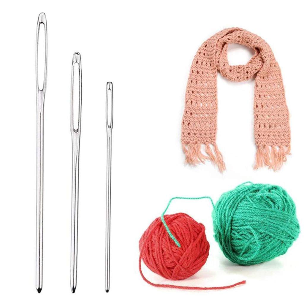 HASTHIP Large Eye Blunt Needles for Yarn Knitting and Sewing with Stainless Steel 27PCS