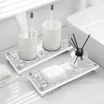 HASTHIP Multipurpose Organizer for Toiletries and Makeup with Diatom Mud Base 25x10cm | Space-Saving Countertop Shelf