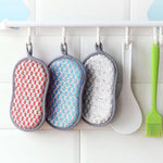 HASTHIP Kitchen Dish Sponge Scrubber 6 Pack for Sink and Pans with Dual-Sided Design | Non-Scratch Microfiber Cleaning