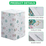 HASTHIP Washing Machine Cover for 6–7 kg Top Load Models with Roll‑Up Front | PEVA Floral Dustproof Design