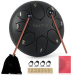 HASTHIP Steel Tongue Drum for Meditation and Yoga with 6 in 8 Note Design | Gold Handpan