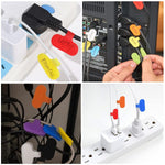 HASTHIP Cable Labels for Easy Wire Organization with Reusable Hook & Loop Design | 30 Pcs in 8 Colors