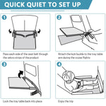 Airplane Footrest for Kids, Toddler Travel Bed, Airplane Foot Hammock for Baby with Anti-Slip Design, Airplane Seat Extender for Kids, Portable Airplane Travel Accessories, 79 * 44cm (Black)