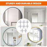HASTHIP Mirror Mounting Kit for Secure Wall Mirrors with 8 Clips Screws and Anchors | Easy DIY Install