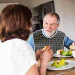 HASTHIP Adult Bibs for Elderly with Waterproof PVC Lining 78 x 44cm | Washable Green Dining Protector