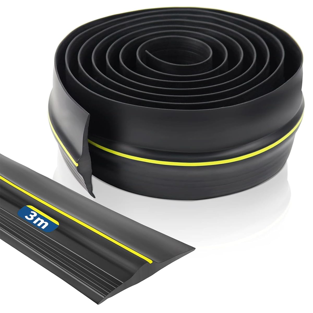 Rubber Door Sweep Weatherproof Door Seal Strip Non-sticky Door Window Weather Stripping, Door Weatherstrip, Door Seal Strips, Weather Stripping for Doors and Windows, 88mm width, 9.84ft