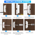 HASTHIP Door Closer for Home and Office with Adjustable Spring Mechanism 2pcs White