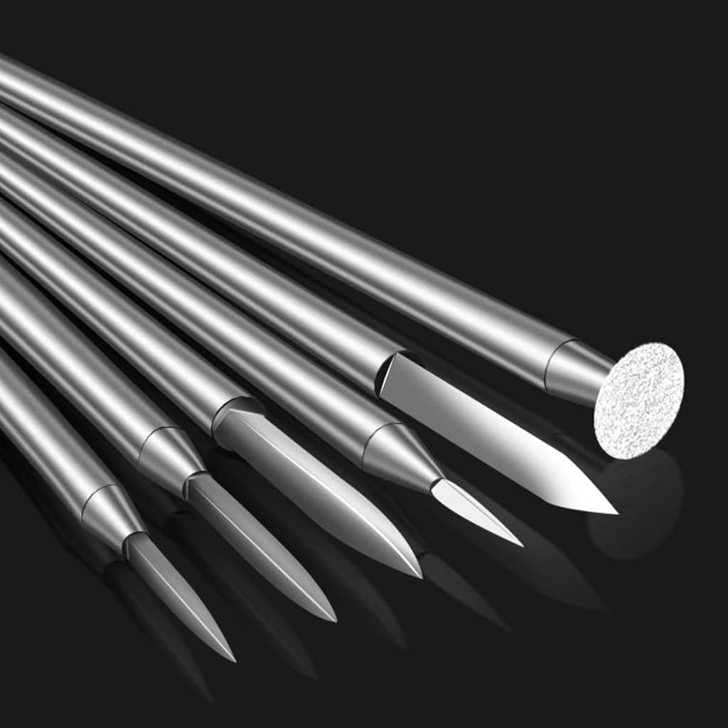 HASTHIP® Juego de 6 Brocas de Tallado Detallado para Herramienta Rotativa Dremel,Brocas Grabado Acero Inoxidable,Escultura para Madera Metal y DIY Artesanía