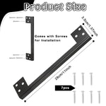 HASTHIP Stainless Steel Door Latch Guard for Outswing Door Security featuring 11 in L‑Shape Plate | Black Lock Shield