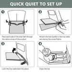 HASTHIP Airplane Footrest for Kids with Adjustable Straps 79×44cm Grey | Toddler Travel Bed