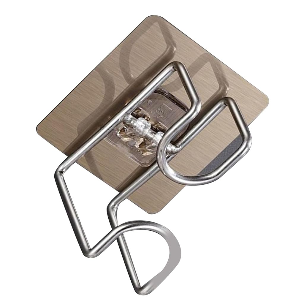 HASTHIP® 2Pcs Wash Basin Hooks, Adhesive Washbasin, Wall Mounted Washbasin Hanger, Metal Robe and Towel Hook, Multifunctional Basin Hanger Siding Hook for Kitchen Bathroom Toilet