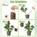 HASTHIP Plastic Moss Pole for Monstera and Pothos 6pcs 23.62in | Hollow Out Upright Growing Support