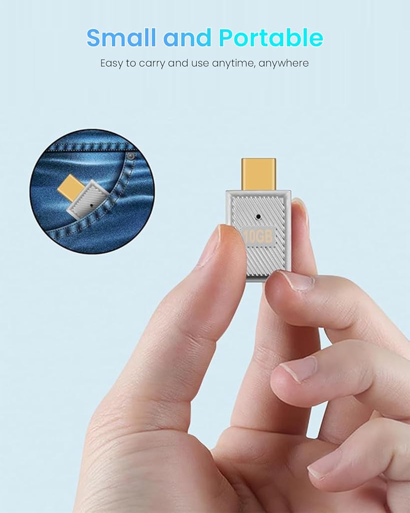 USB C to USB OTG Adapter USB C Male to USB A Female USB 3.1 Adapter Support 120W Fast Charing & 10Gbps Data Transmission Type C Charging Adapter for Phone, Tablet, PC, Laptop