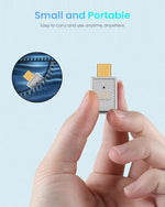 USB C to USB OTG Adapter USB C Male to USB A Female USB 3.1 Adapter Support 120W Fast Charing & 10Gbps Data Transmission Type C Charging Adapter for Phone, Tablet, PC, Laptop