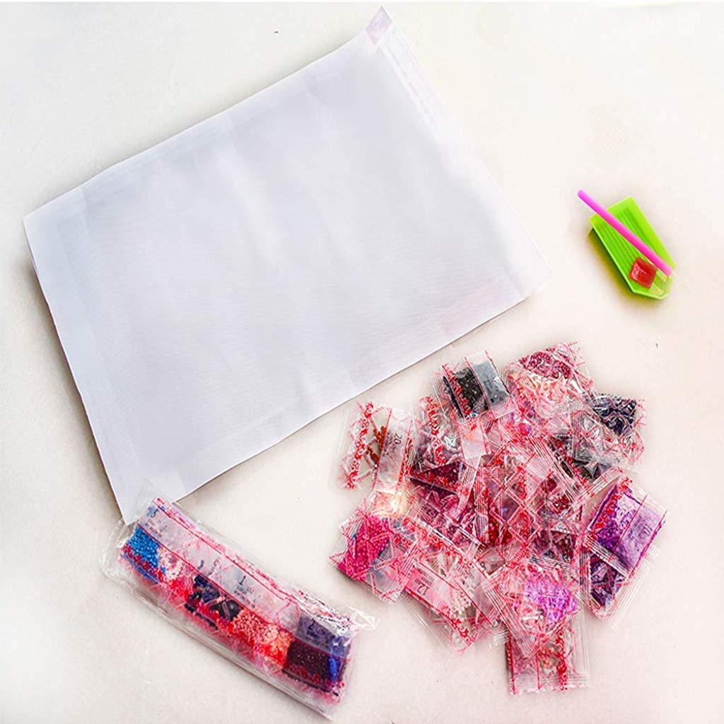 HASTHIP 5D Diamond Painting Kit for DIY Crafts with 572 pcs Stickers and 30×40 cm Canvas | Heart Shaped Drill Design for Kids and Home Décor