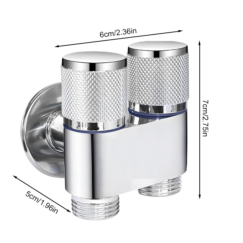 HASTHIP Hose Splitter for Garden and Laundry featuring 2 in 1 Dual Control Valve | Stainless Steel