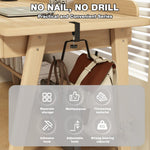 HASTHIP Desk Mount Bag Hook for Office and School featuring Twin Hook Metal Design | No Drill Clamp Organizer