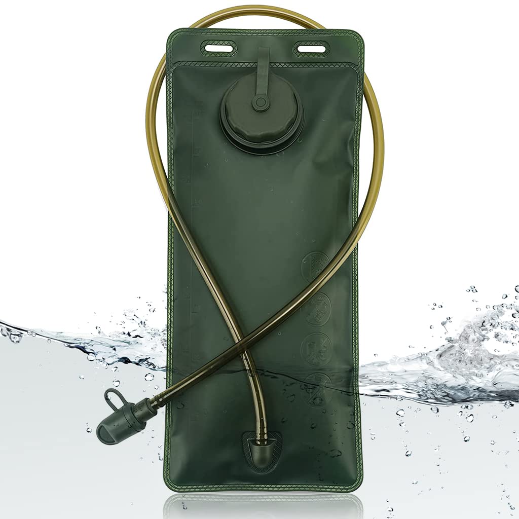 HASTHIP® Bolsa de Hidratación 3L Plegable con Pajilla,Vejiga de Agua BPA Free a Prueba Fugas,Hidratador EVA Grado Alimentario para Senderismo Ciclismo Camping y Escalada