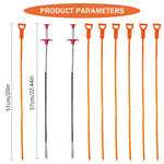 HASTHIP Drain Cleaner Sticks for Sink and Shower Clogs with 23.6 in Tools | Flexible Barb Design
